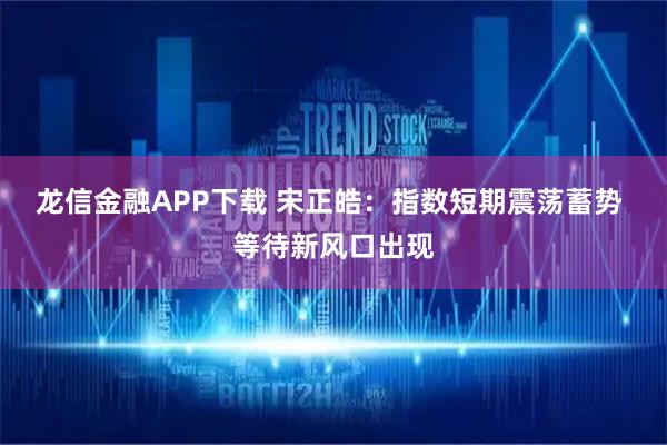 龙信金融APP下载 宋正皓：指数短期震荡蓄势 等待新风口出现